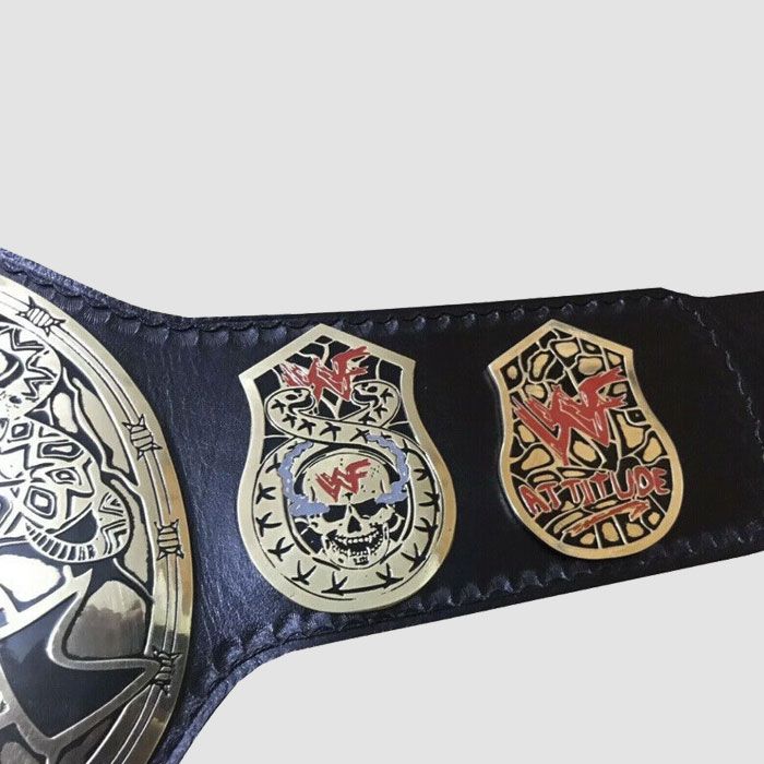 WWF Smoking Skull Belts World Heavyweight Wrestling Championship Title
