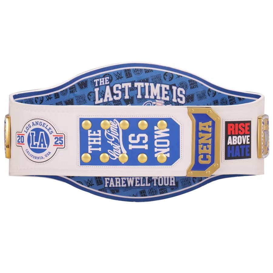 John Cena Farewell Tour 2025 Los Angeles Spinner Championship Replica Title Belt