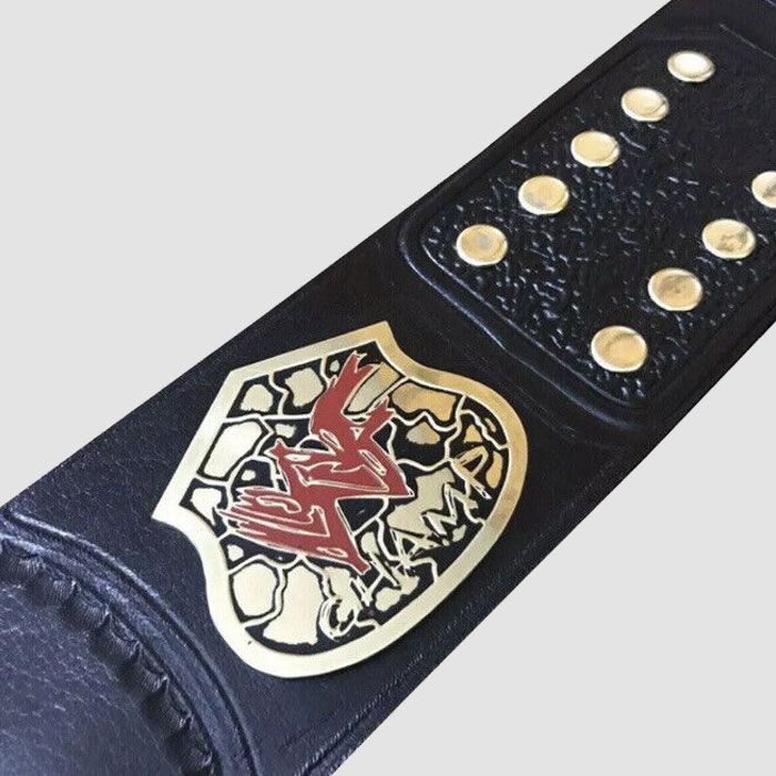 WWF Smoking Skull Belts World Heavyweight Wrestling Championship Title