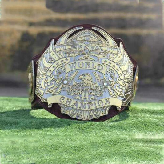 TNA World Heavyweight Championship Replica Title Belt – Old School Dual Plated