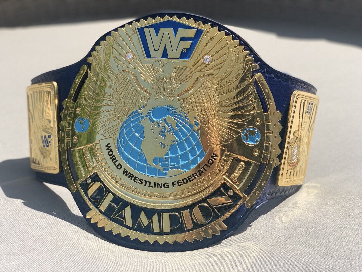 WWF Attitude Era Block Logo Steve Austin Big Eagle Championship Replica Belt