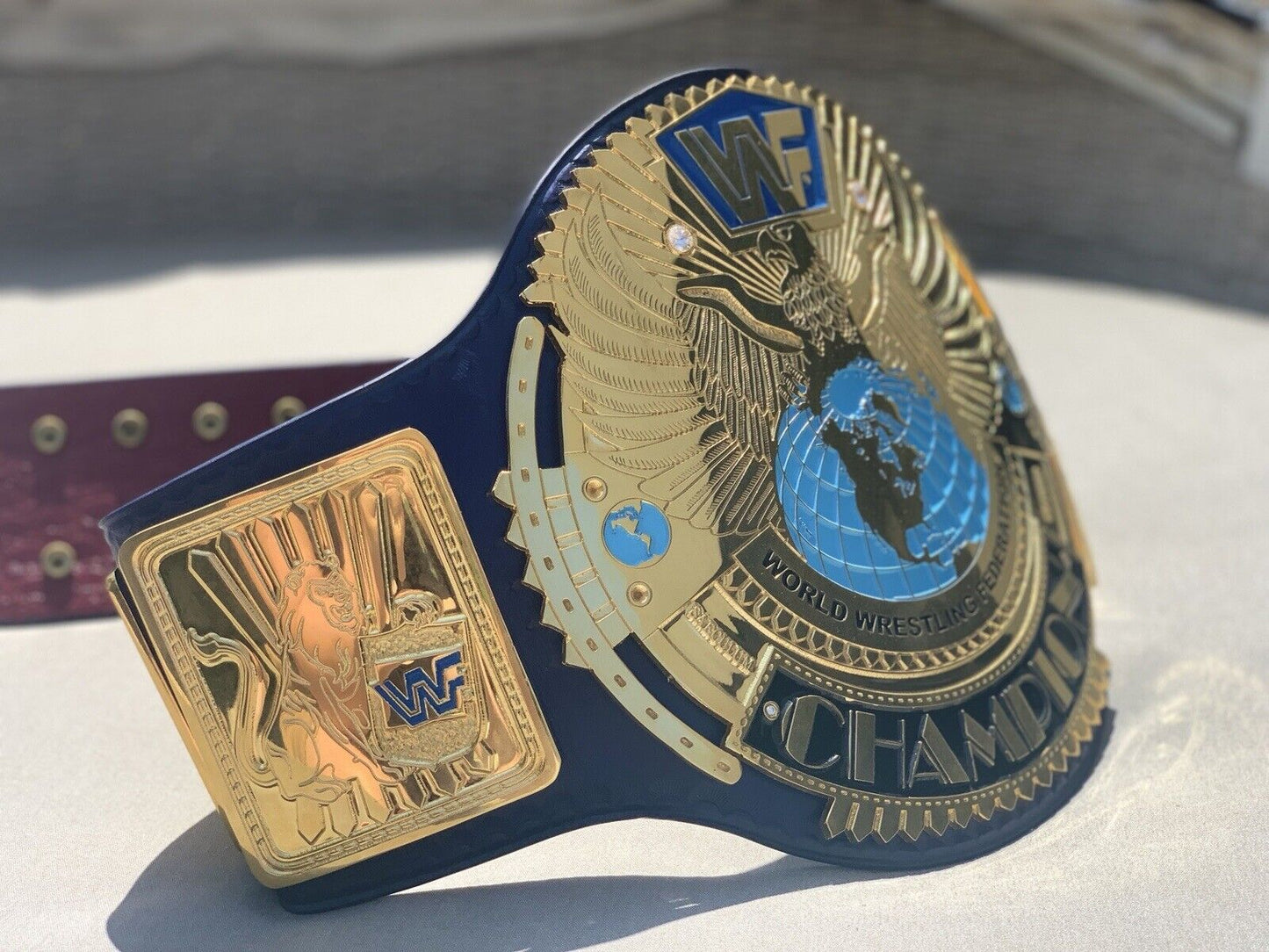 WWF Attitude Era Block Logo Steve Austin Big Eagle Championship Replica Belt