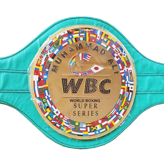 WBC Boxing Championship Title Belt – Real Leather Strap with 3D Logo (Adult Size)