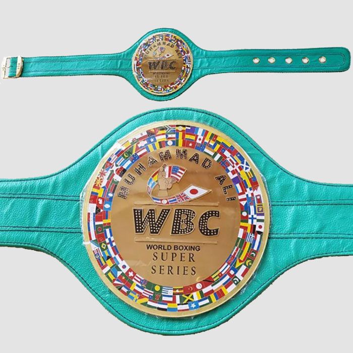 WBC Boxing Championship Title Belt – Real Leather Strap with 3D Logo (Adult Size)