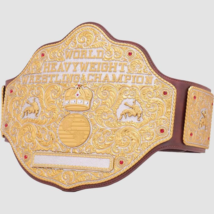 WBC x WWE Big Gold World Heavyweight Championship Replica Title Belt – Brown Strap