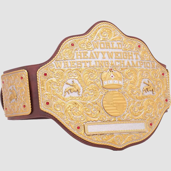 WBC x WWE Big Gold World Heavyweight Championship Replica Title Belt – Brown Strap